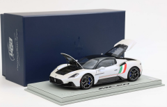 1/18 BBR Maserati MC20 ((Bianco Audace White with Italian Flag) Diecast Car Model Limited 60 Pieces