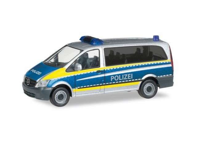 1/87 Mercedes Benz Vito Police Saarland, silver/blue