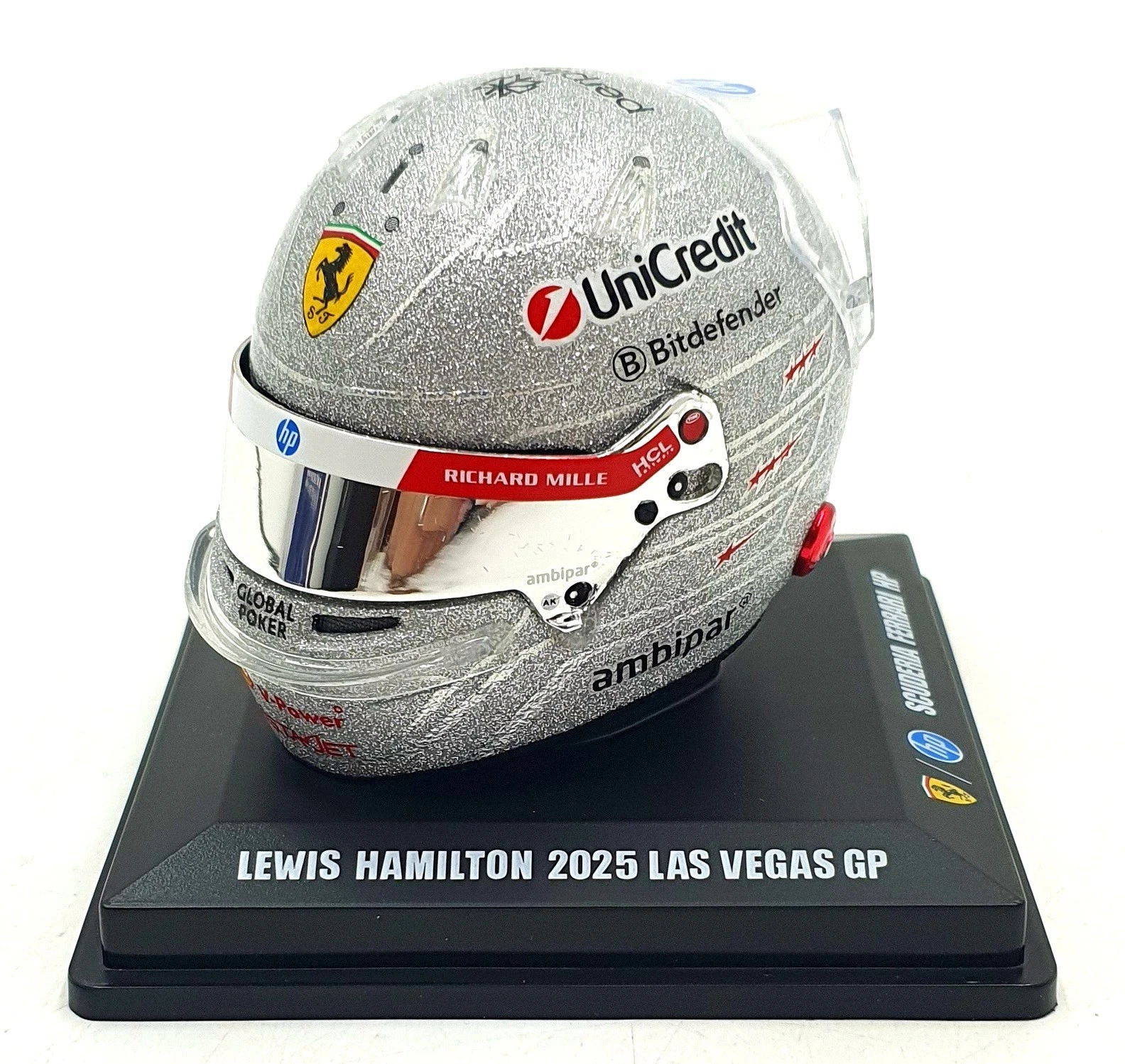 1/5 LookSmart F1 Helmet Lewis Hamilton 2025 Las Vegas GP Ferrari - LSHEL027