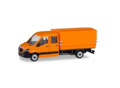 1/87 Mercedes Benz Sprinter 18 with Double Cabin and Hood, orange
