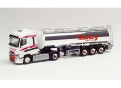 1/87 Renault T Chemiechromtank Sattelzug Rüberg, white/chrome