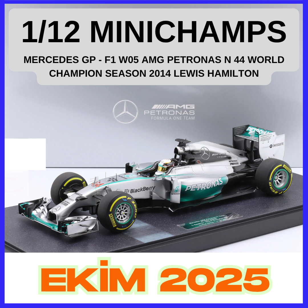 1/12 MINICHAMPS - MERCEDES GP - F1 W05 AMG PETRONAS N 44 WORLD CHAMPION SEASON 2014 LEWIS HAMILTON