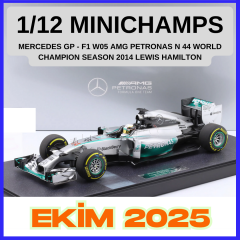 1/12 MINICHAMPS - MERCEDES GP - F1 W05 AMG PETRONAS N 44 WORLD CHAMPION SEASON 2014 LEWIS HAMILTON