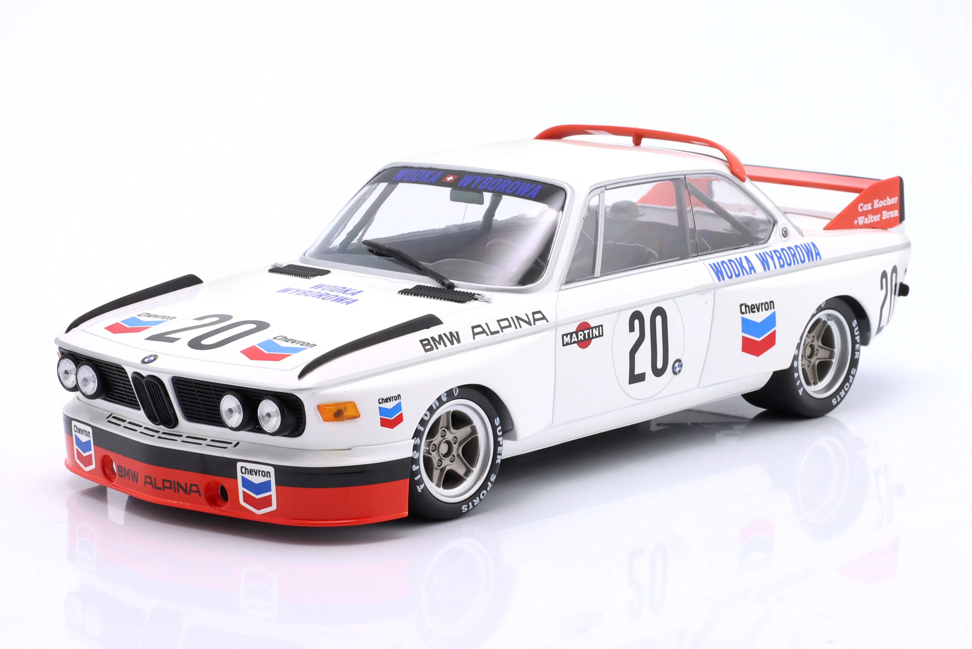 1/18 MINICHAMPS - BMW - 3.0 CSL BMW ALPINA TEAM WYBOROWA N 20 24H SPA 1973 WALTER BRUN - COX KOCHER