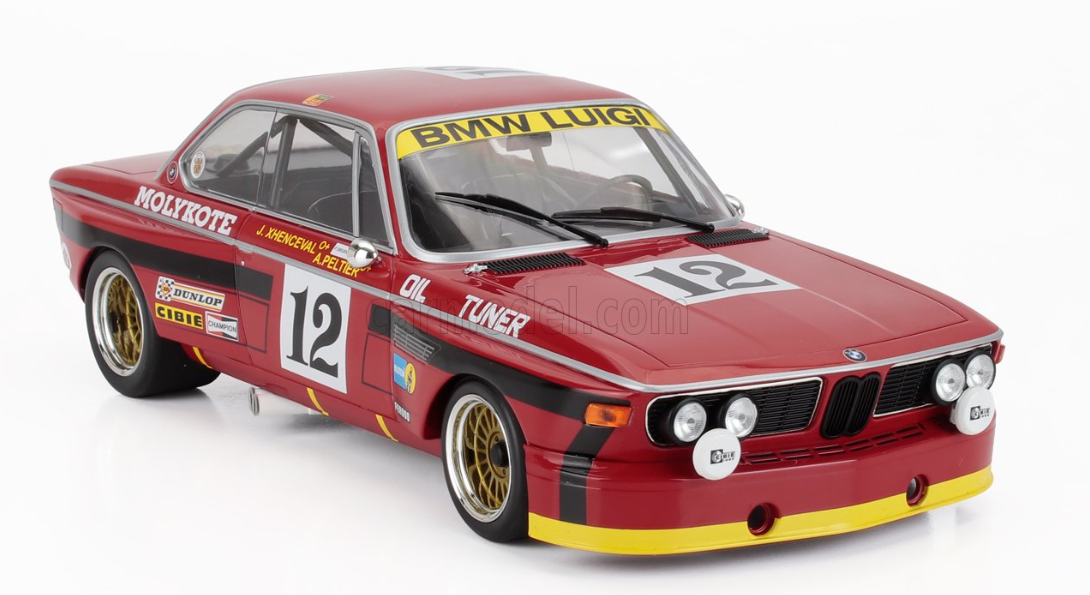 1/18 MINICHAMPS - BMW - 3.0 CSL TEAM LUIGI RACING N 12 WINNER 24h SPA 1974 ALAIN PELTIER - PIERRE DIEUDONNE - JEAN XHENCEVAL