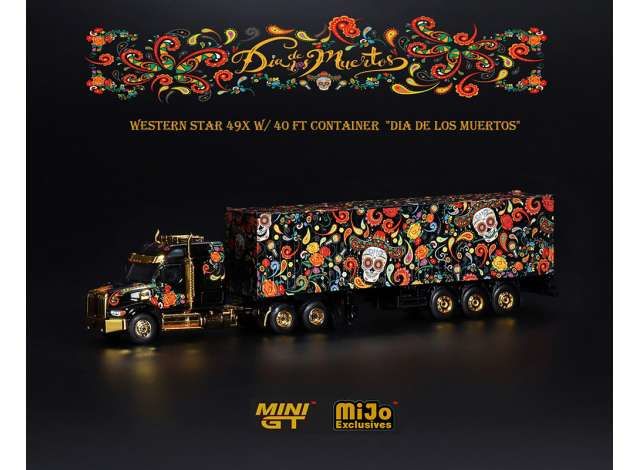 1/64 Western Star 49X with 40ft Container *Dias De Los Muertos*