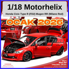 1/18 Motorhelix Honda Civic Type R (FD2) Mugen RR (Milano Red)