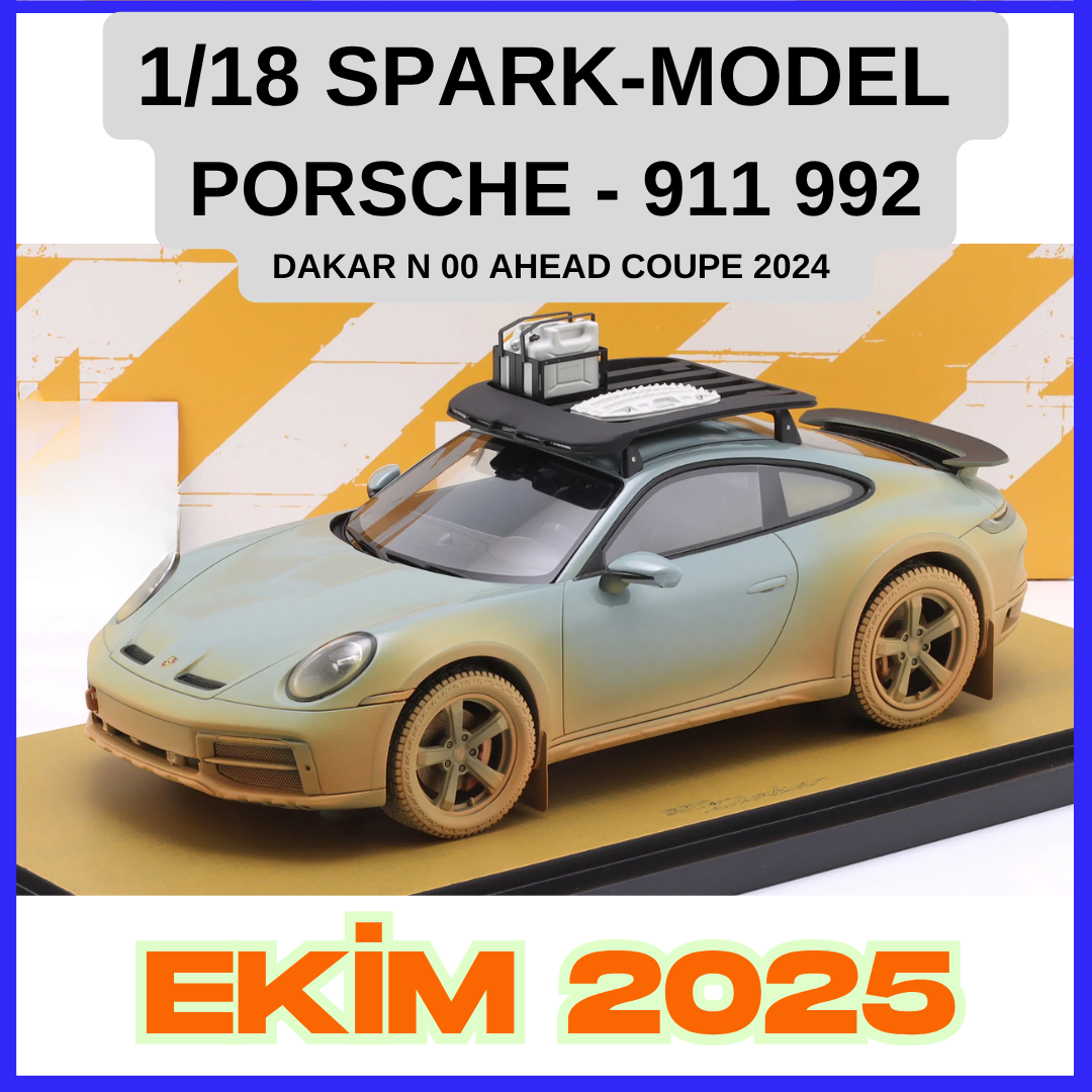 1/18 SPARK-MODEL - PORSCHE - 911 992 DAKAR N 00 AHEAD COUPE 2024