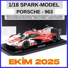 1/18 SPARK-MODEL - PORSCHE - 963 9RD 4.6L TURBO V8 TEAM PORSCHE PENSKE MOTORSPORT N 6 4th 24h LE MANS (POLE POSITION) 2024 KEVIN ESTRE - ANDRE LOTTERER - LAURENS VANTHOOR