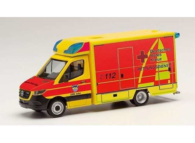 1/87 Mercedes Benz Sprinter Fahrtec DRK Juist, yellow/red