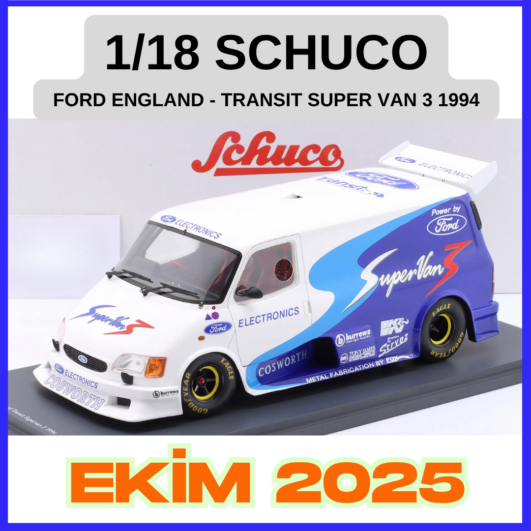 1/18 SCHUCO - FORD ENGLAND - TRANSIT SUPER VAN 3 1994