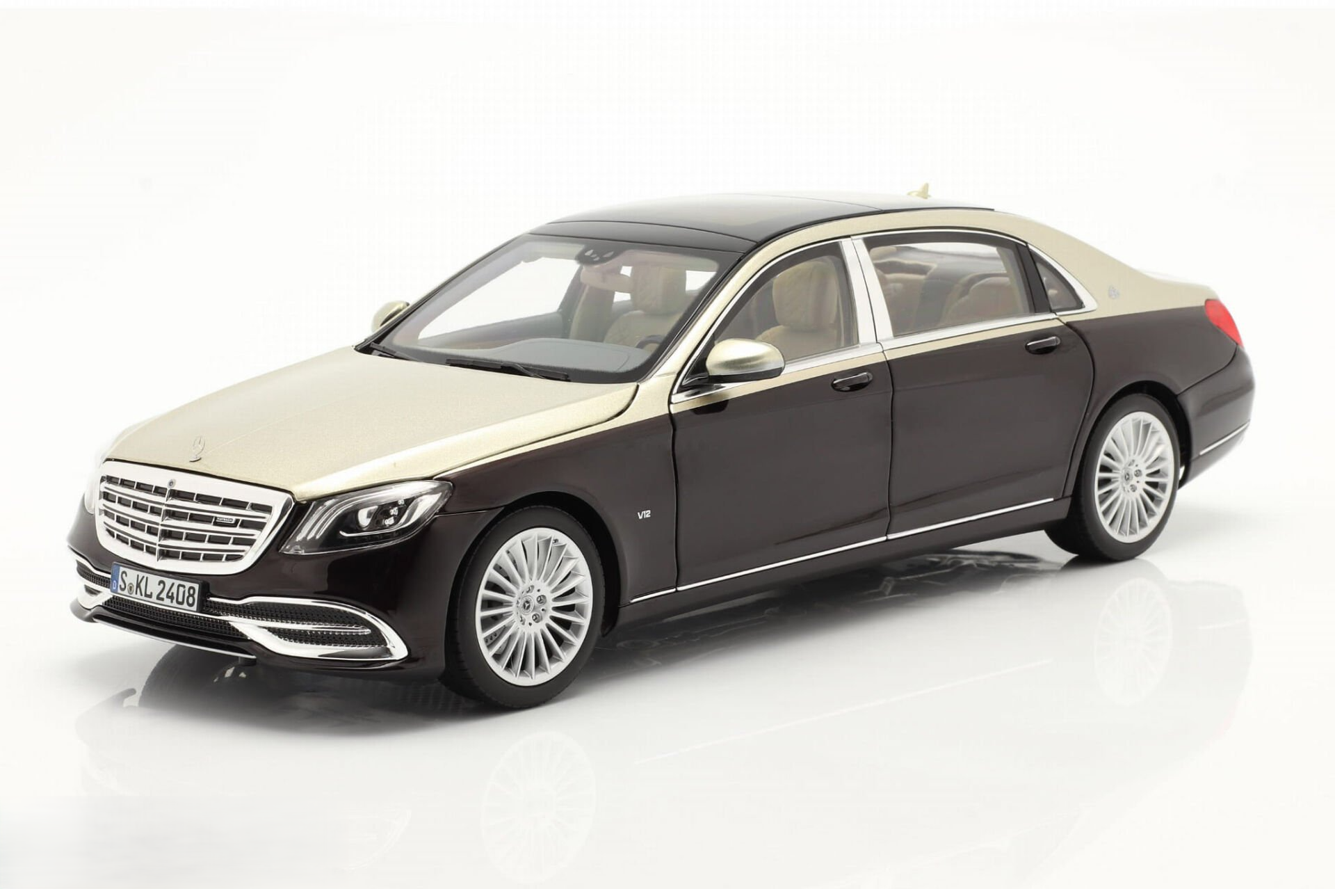 1/18 Norev Mercedes-Maybach S650 2018 Dark Red metallic/Silver - 183428