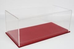 LYRD BOX 1:18 ÖLÇEK ROSSO RED ALCANTARA SERGİLEME STANDI - (BEYAZ DİKİŞ) LY194