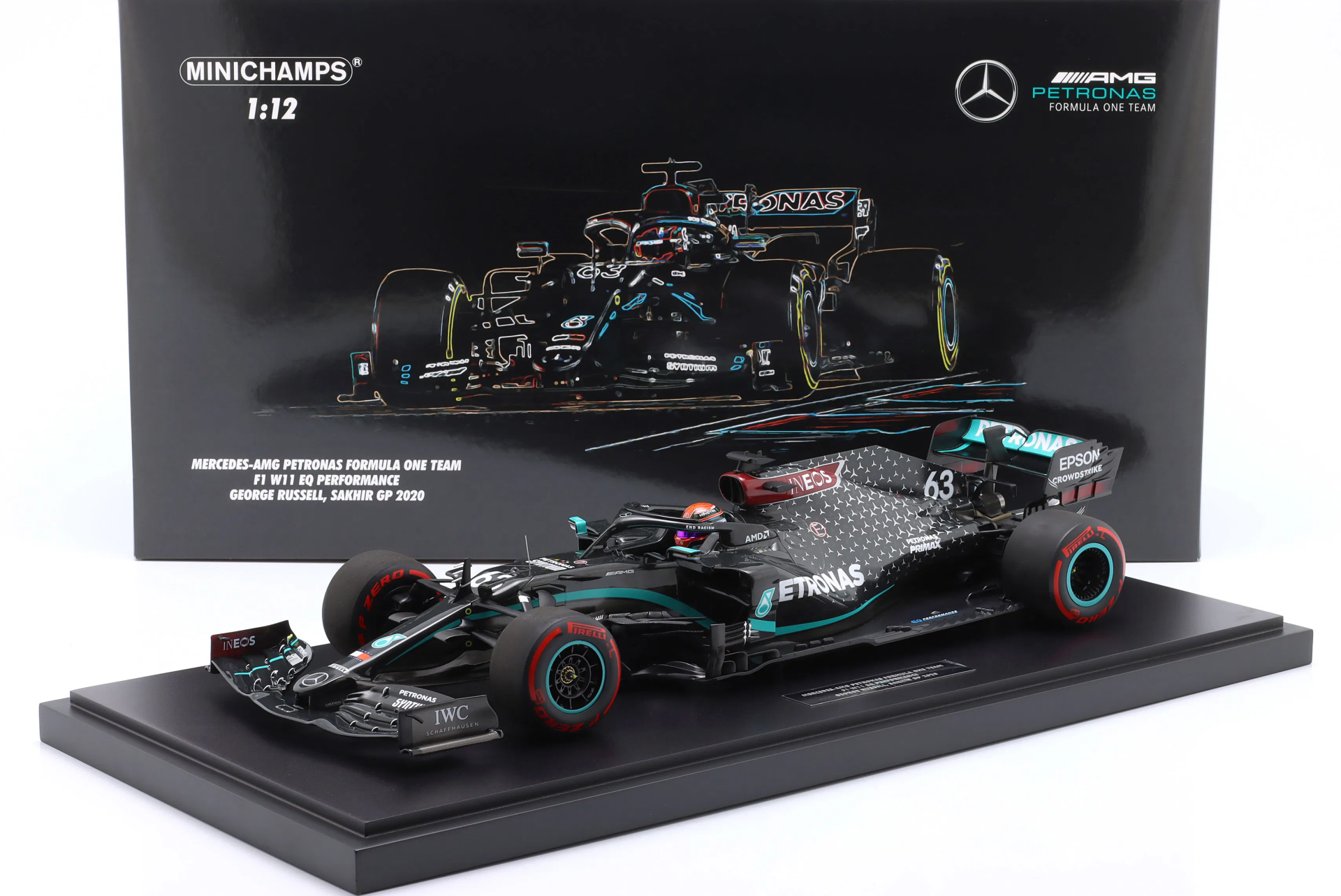 1/12 MINICHAMPS George Russell Mercedes-AMG F1 W11 #63 Sakhir GP - 123201663