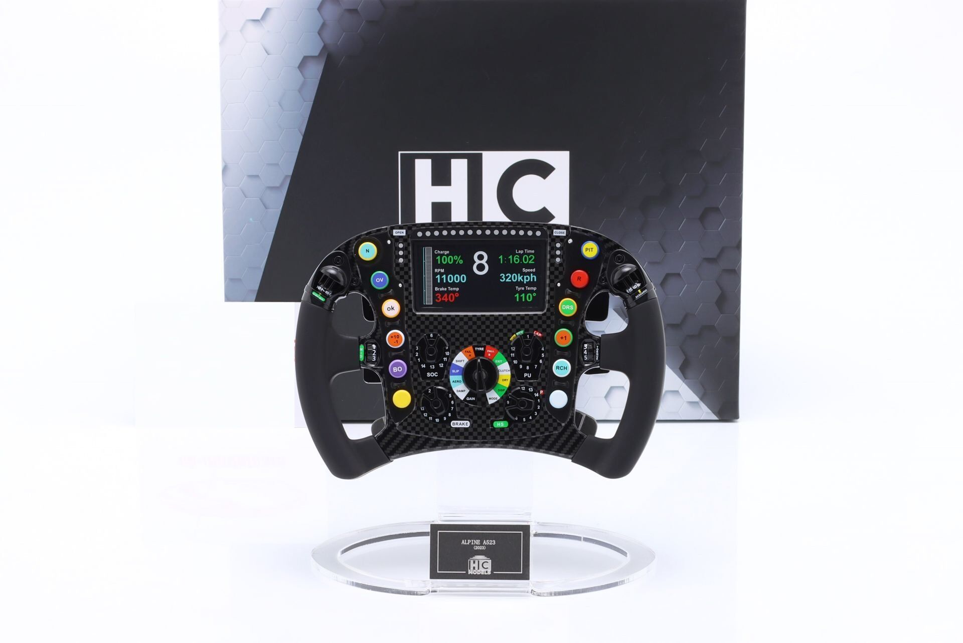 Ocon #31 & Gasly #10 Alpine A523 Formula 1 2023 steering wheel 1:2 HC