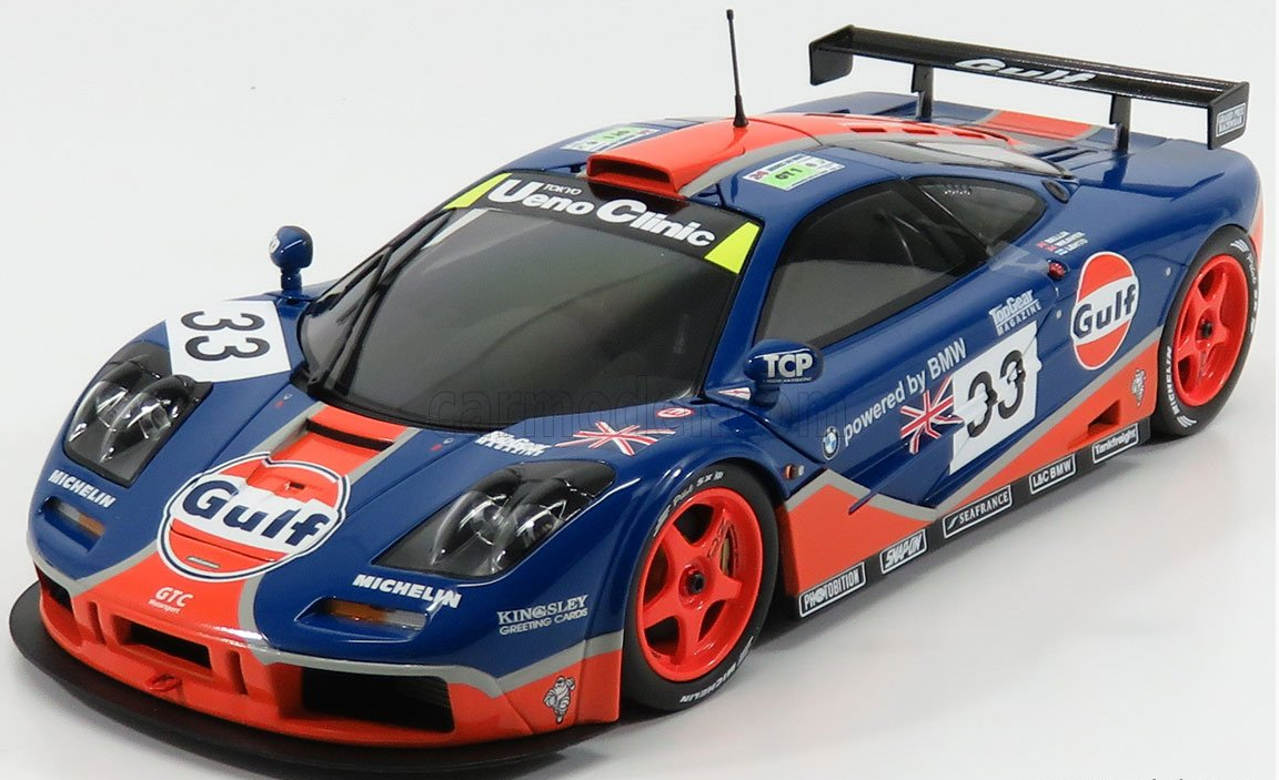 MINICHAMPS - McLAREN - F1 GTR 6.1L V12 TEAM GULF RACING N 33 24h LE MANS 1996 JJ.LEHTO - R.BELLM - J.WEAVER