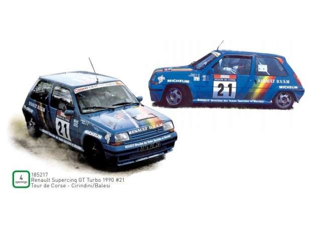 1990 Renault Supercinq GT Turbo #21 Cirindini/Balesi Tour de Corse, blue