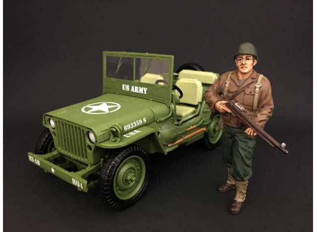 1/18 American Diorama WWII USA Soldier #2 with riffle - AD77411