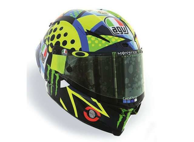 1/8 2020 AGV Helmet Valentino Rossi MotoGP Winter Test Sepang, multicolor