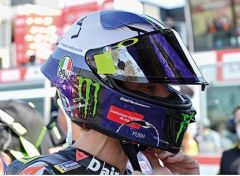 1/8 2020 AGV Helmet Valentino Rossi MotoGP Misano Race 1, white/blue
