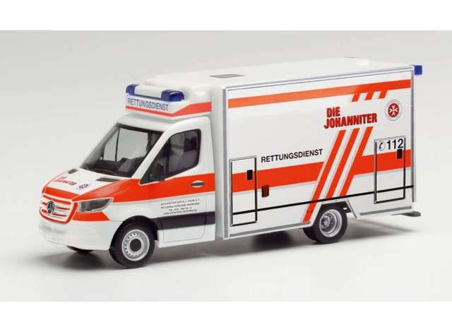 1/87 Mercedes Benz Sprinter *Fahrtec Die Johanniter Hamburg*, white/red