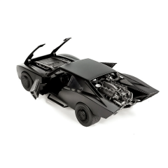 1/18 JADA Batmobile Matt Black with Lights with Batman Diecast Figurine The Batman