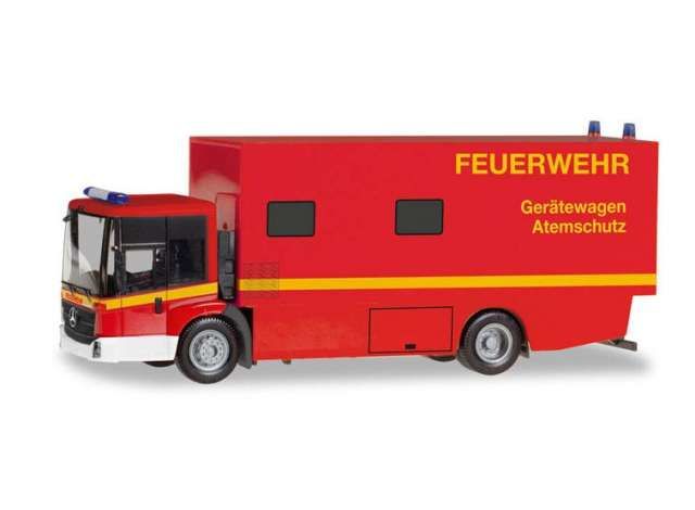 Mercedes Benz Econic koffer-LKW Feuerwehr Gerätewagen Atemschutz, red