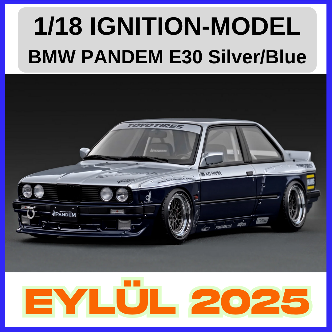 IGNITION MODELS - PANDEM BMW E30 Silver/Blue IG3717