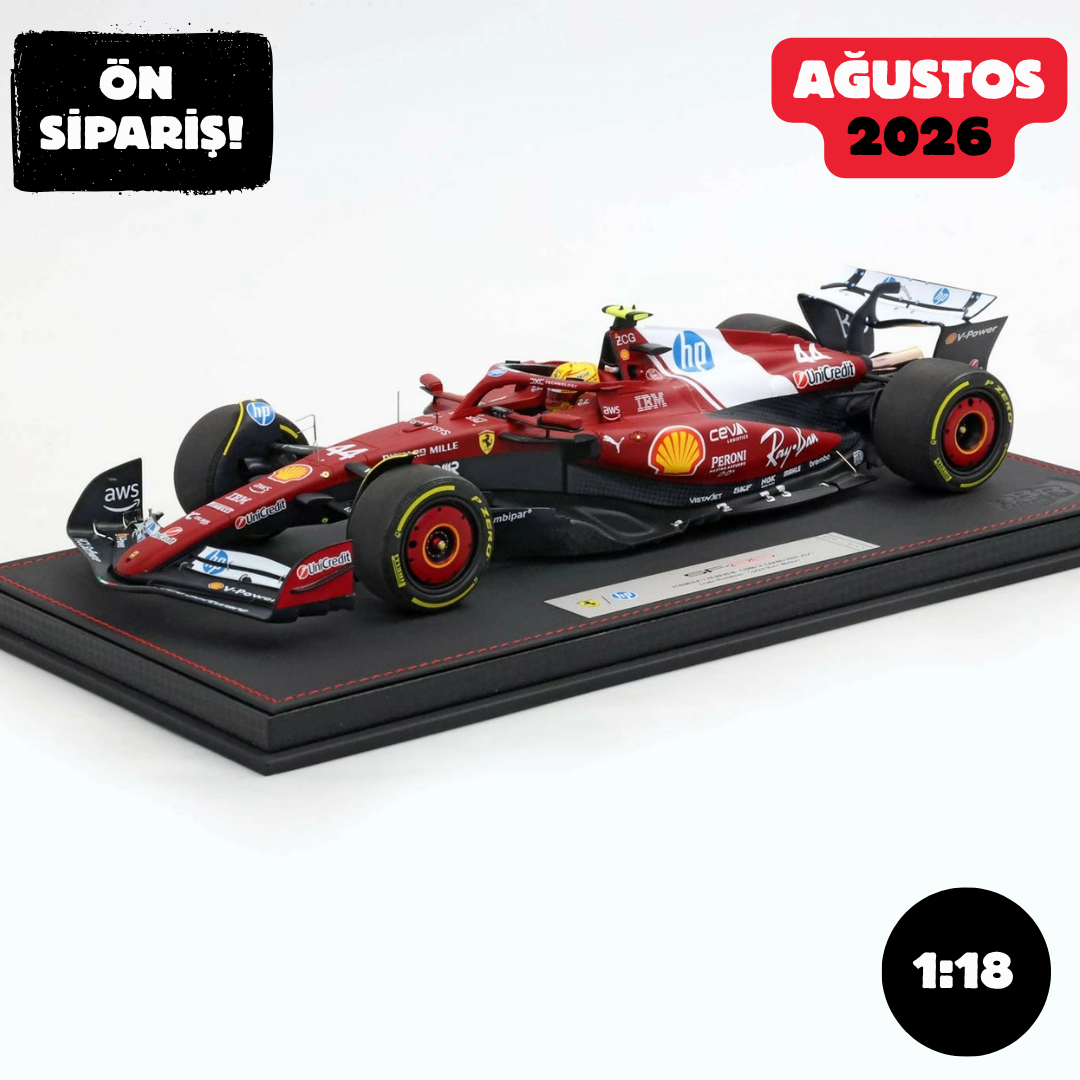 Ön Sipariş - 1/18 BBR Ferrari SF-25 F1 China GP - Winner L. Hamilton - P18267A44DIE