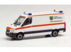 Mercedes Benz Sprinter flachdach kasten Freistaat Sachsen Katastrophenschutz, white