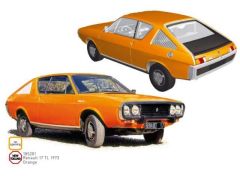 Canceled by Manufacturer 1973 Renault 17 TL, orange