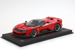 Ön Sipariş - 1/18 BBR Ferrari F80 carbon optional Rosso Corsa - bicolor wheels silver and carbon - P18253A1