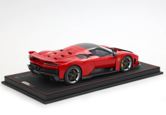Ön Sipariş - 1/18 BBR Ferrari F80 carbon optional Rosso Corsa - bicolor wheels silver and carbon - P18253A1