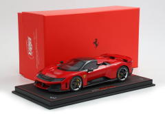 Ön Sipariş - 1/18 BBR Ferrari F80 carbon optional Rosso Corsa - bicolor wheels silver and carbon - P18253A1