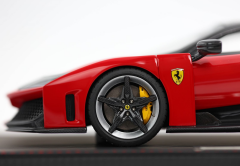 Ön Sipariş - 1/18 BBR Ferrari F80 carbon optional Rosso Corsa - bicolor wheels silver and carbon - P18253A1