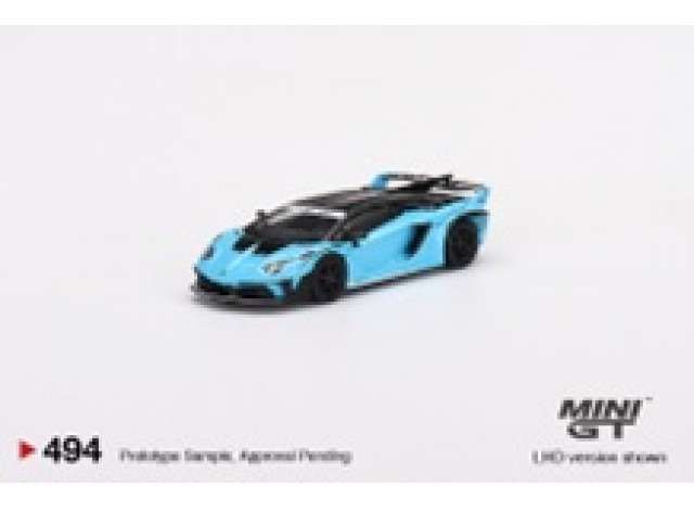 1/64 Lamborghini LB-Silhouette Works Aventador GT EVO, baby blue