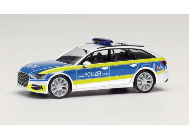 1/87 Audi A6 Avant Police Rhineland Palatinate, white/blue/yellow