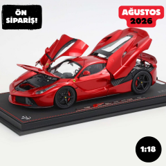 Ön Sipariş - 1/18 BBR Ferrari LaFerrari 2012 open diecast rosso F1 2007 - luxury pack - BBR182240