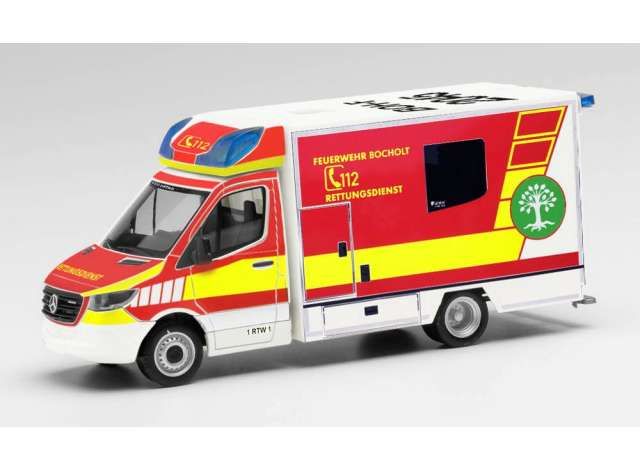 1/87 Mercedes Benz Sprinter Fahrtec fire department Bocholt white/red/yellow