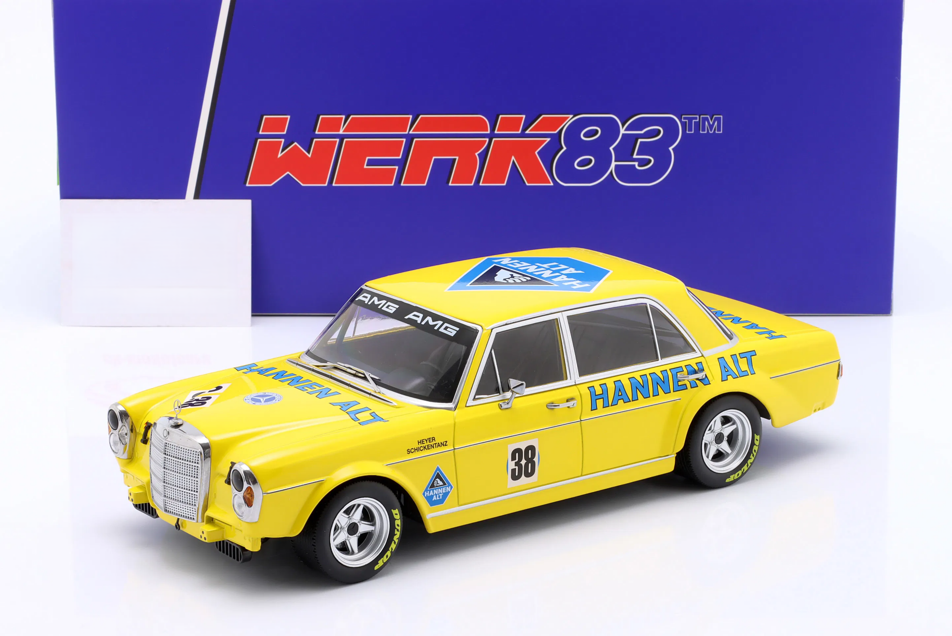 1/18 WERK83 - MERCEDES BENZ - 300 SEL 6.8 TEAM HANNEN ALT N 38 HOCKENHEIM 1971 HANS HEYER