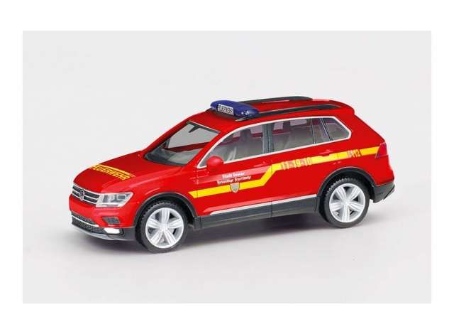 1/87 Volkswagen Tiguan Komando fire brigade Goslar, Red/yellow