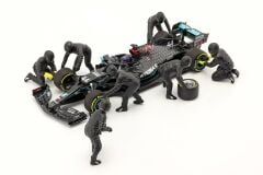 1/18 American Diorama Formula 1 Pit Crew characters set #2 Team Black - AD76554