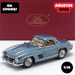 Ön Sipariş - 1/18 CMC Mercedes-Benz 300 SL, W198, Hardtop, blue - M283