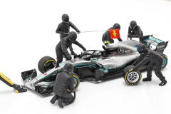 1/18 American Diorama Formula 1 Pit crew characters set #1 Team Black - AD76551