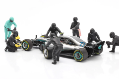 1/18 American Diorama Formula 1 Pit crew characters set #1 Team Black - AD76551