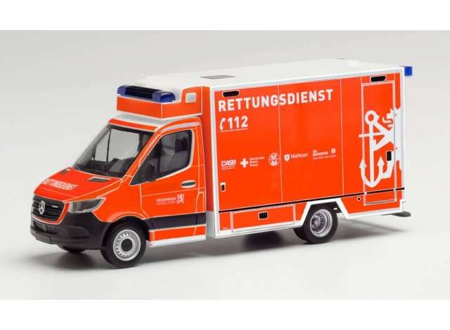 1/87 Mercedes Benz Sprinter Fahrtec fire department Düsseldorf, Orange/white