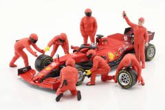 1/18 American Diorama formula 1 Pit Crew figure set #3 Team Red - AD76556
