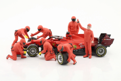 1/18 American Diorama formula 1 Pit Crew figure set #3 Team Red - AD76556