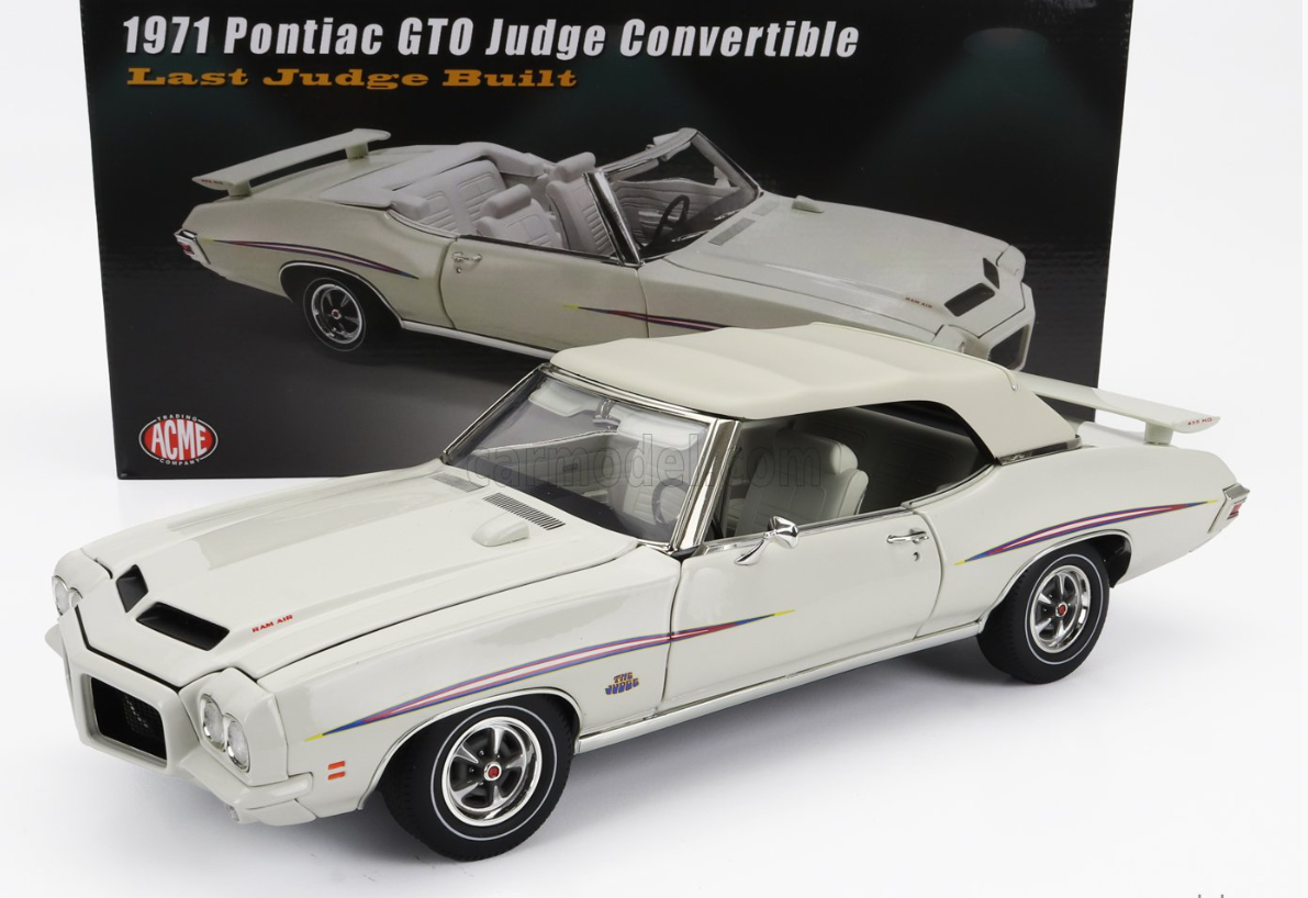 1/18 ACME-MODELS - PONTIAC - GTO JUDGE CABRIOLET 1971 - LAST JUDGE BUILT