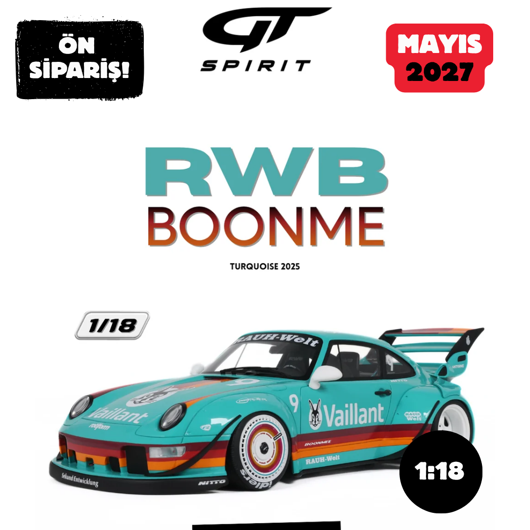 Ön Sipariş - 1/18 GT Spirit PORSCHE 911 RWB BOONME, TURQUOISE - GT597